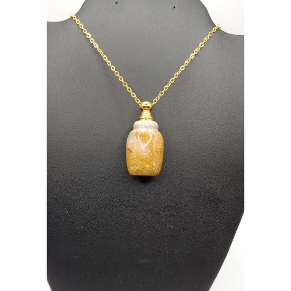 Rare Natural Chrysanthemum Stone Bottle Necklace - Picture 2 of 3